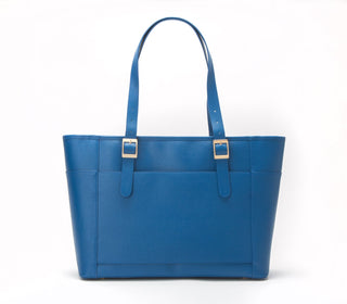 Miley - Blue Vegan Leather Laptop Bag