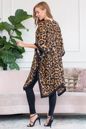 Riah Fashion Leopard Look Kimono