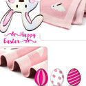 Easter Baby Blanket rose pink bunny pattern