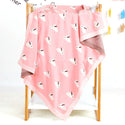 Baby Blanket knitted bunny pattern colour rose pink
