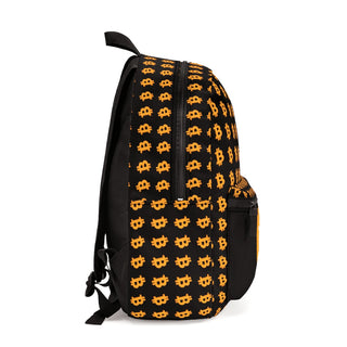 Bitcoin Backpack Side look colour orange and black