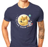 Dogecoin Rocket T-Shirt For Men Colour Navy Blue