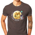 Dogecoin Rocket T-Shirt For Men in Colour brown