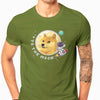 Dogecoin Rocket T-Shirt For Men in Colour ArmyGreen