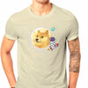 Dogecoin Rocket T-Shirt For Men in Colour khaki