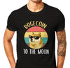 Dogecoin To The Moon T-Shirt for Men in Colour Black