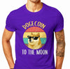 Dogecoin To The Moon T-Shirt for Men in colour purple