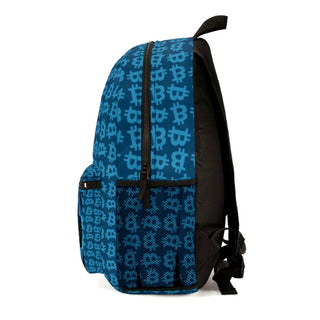 Side pocket Left side Backpack Bitcoin Design Colour blue