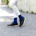 Men's Trendy Stripes Socks Colour Blue