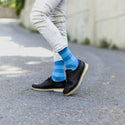 Men's Trendy Stripes Socks Colour Light-blue 