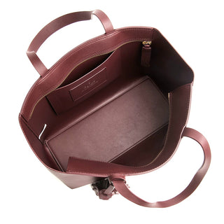 Tippi - Burgundy Vegan Leather Tote Bag