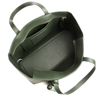 Tippi - Green Vegan Leather Tote Bag Interior Design 