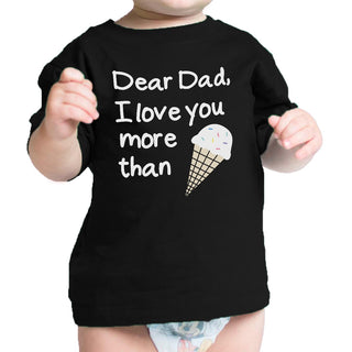 Dear Dad Icecream Cute Black Baby T-Shirt Unique