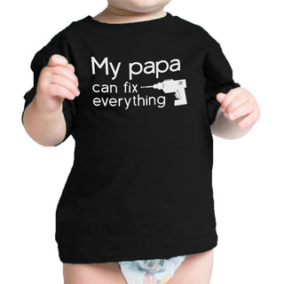 My Papa Fix Black Cute Baby T-Shirt Unique Fathers