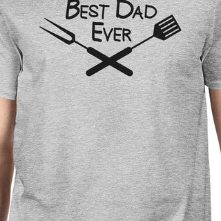 Best Bbq Dad Mens Gray Funny Graphic T-Shirt Cute