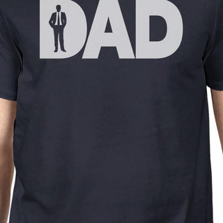 Dad Business Mens Navy Round Neck T-Shirt Funny