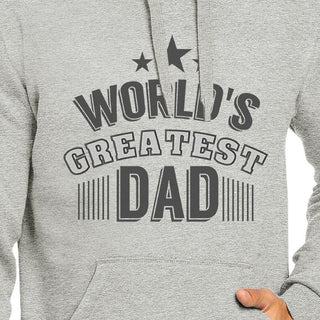 Worlds Greatest Dad Mens Grey Hoodie Fathers Day