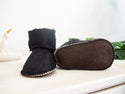 Handmade Black Sheepskin Baby Boots