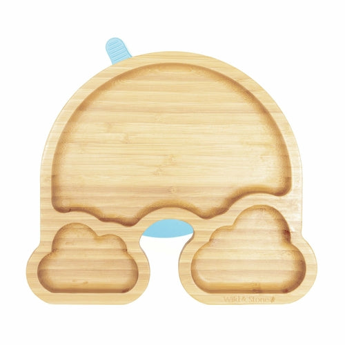 Bamboo Baby Suction Plate - Over The Rainbow