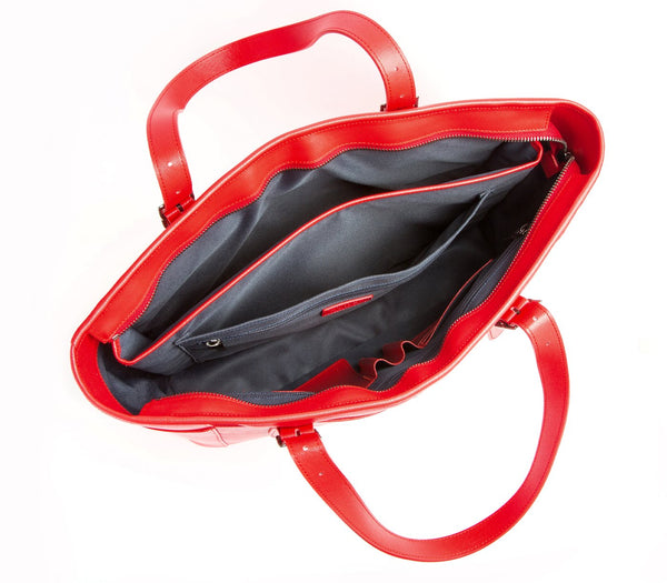 Miley - Red Vegan Leather Laptop Bag