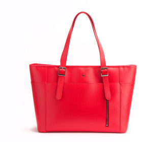 Miley - Red Vegan Leather Laptop Bag