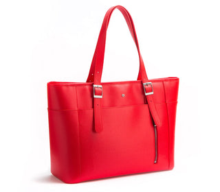 Miley - Red Vegan Leather Laptop Bag