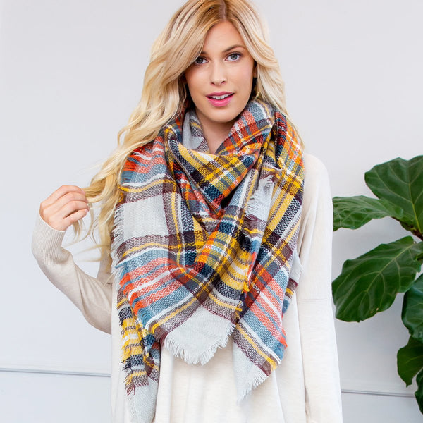 Riah Fashion Fringe Blanket Scarf