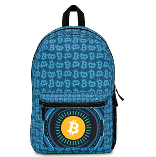Front Backpack Pocket Bitcoin Design Colour Blue 