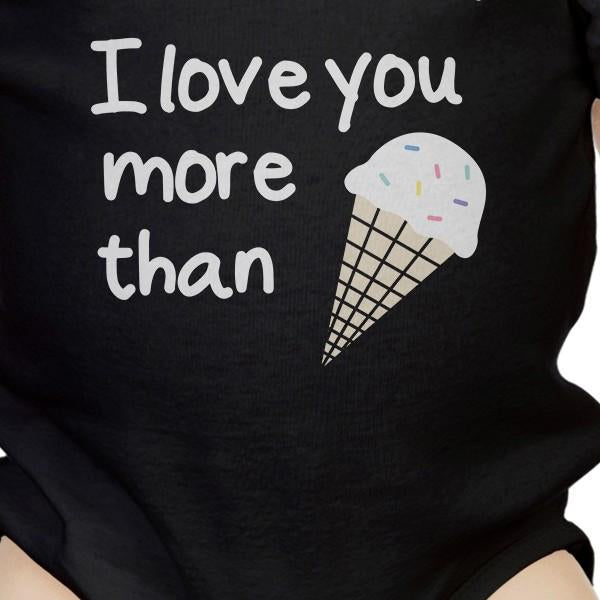 Dear Dad Icecream Cute Black Baby Onesie Unique