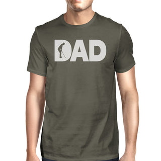 Dad Golf Mens Dark Grey Round Neck Tee Fathers Day