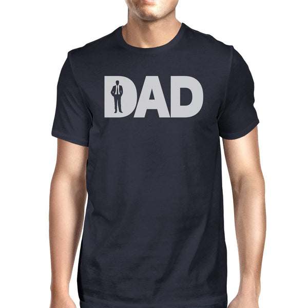 Dad Business Mens Navy Round Neck T-Shirt Funny