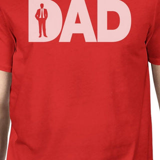 Dad Business Red T-shirt For Men Cotton Round Tee