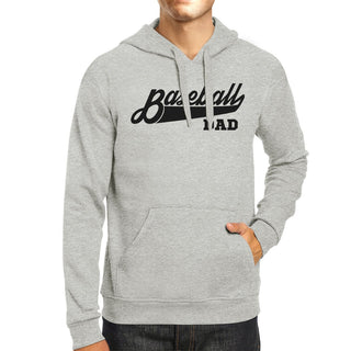 Baseball Dad Unisex Grey Hoodie Unique Cute Gifts