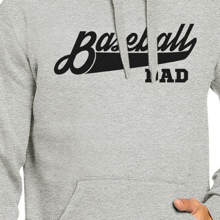 Baseball Dad Unisex Grey Hoodie Unique Cute Gifts