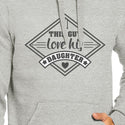 This Guy Love His Daughter Mens Grey Hoodie New